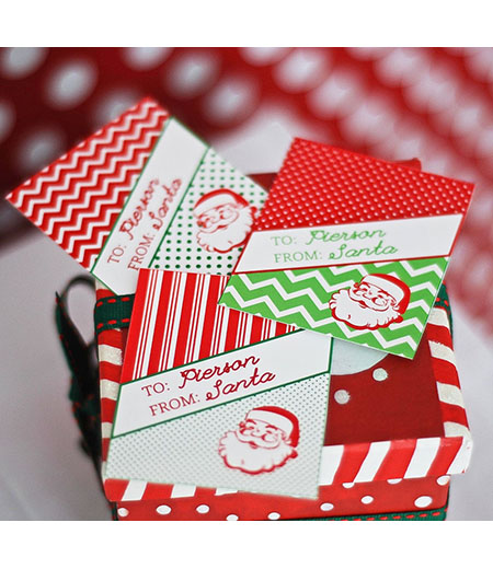 Vintage Santa Printable Personalized Gift Tags - The Classic Christmas Collection